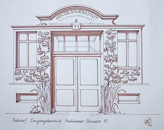 Entwurf für eine Fassadengestaltung