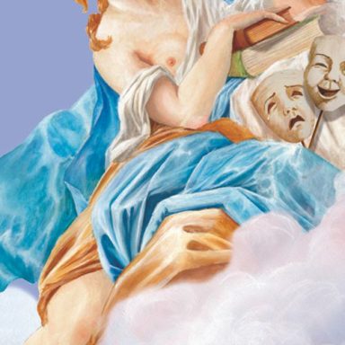 die "Dichtung" Deckengemälde mit den Musen der vier Künste, hier die Dichtung