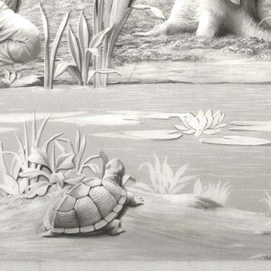 Detailansicht mit Schildkröte