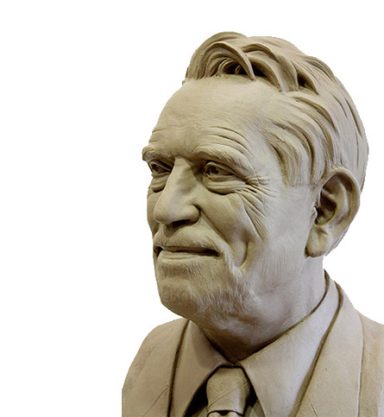 Tonmodell einer Portraitbüste