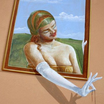 verschiedene Details einer Fassadenmalerei